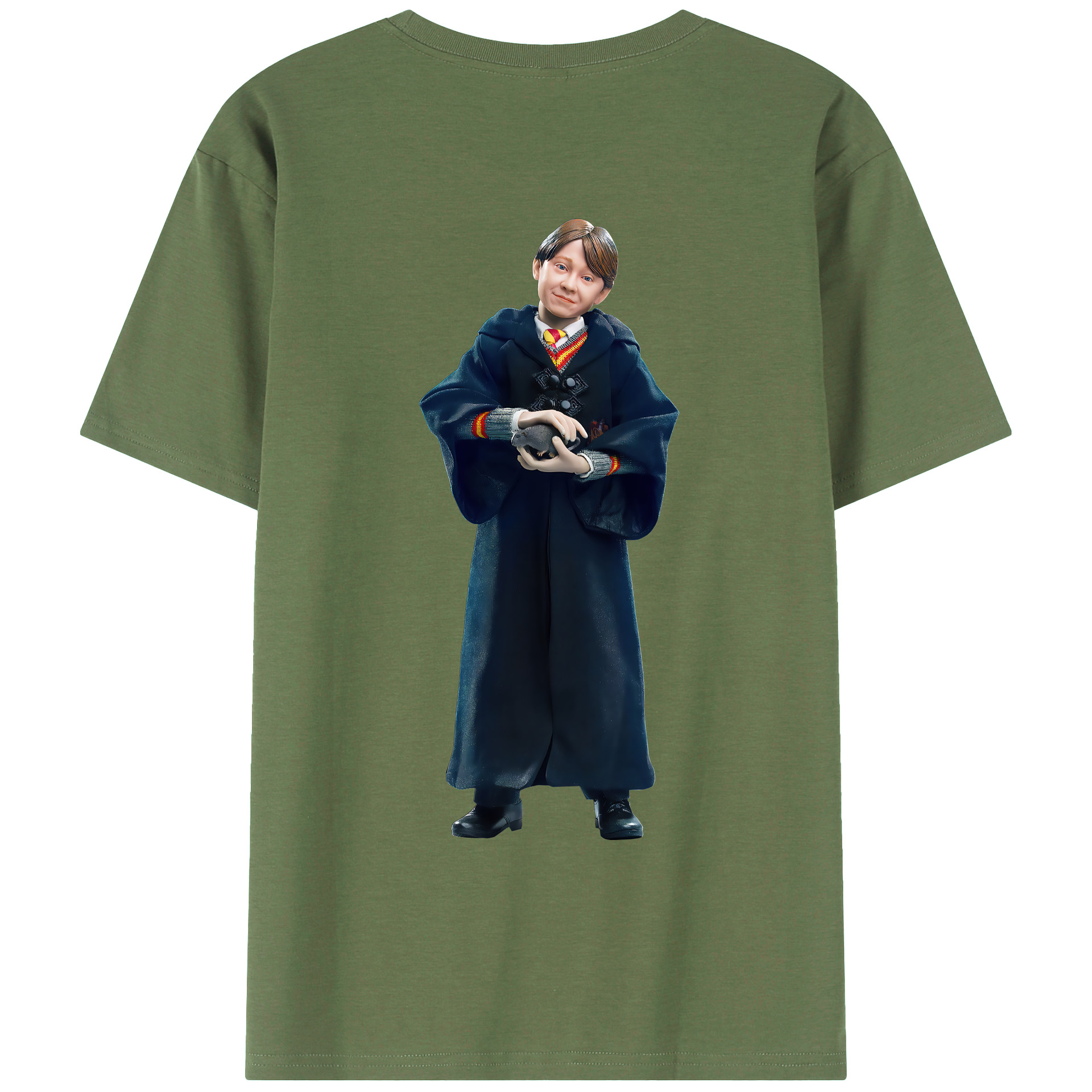 （画像用） Harry Potter ハリー・ポッターシリーズ 綿100％ メンズ半袖Tシャツ（バックプリント） 通気性